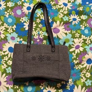 Sonoma Gray Floral Embroidered Small Bag